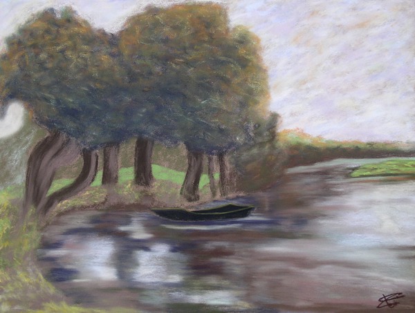 100 Un coin de nature (50x65).jpg - Par là (65x50 cm)   &nbsp;Vendu&nbsp; 